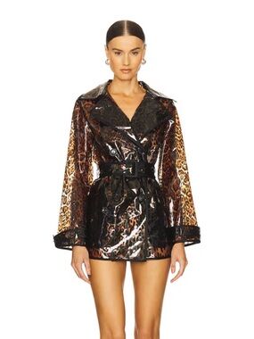 Leopard Trench Coat